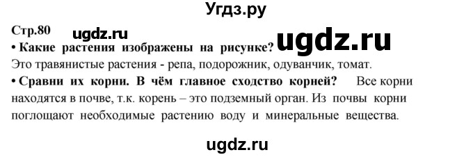 ГДЗ (Решебник) по окружающему миру 3 класс Ивченкова Г.Г. / часть 1 (страница) / 80