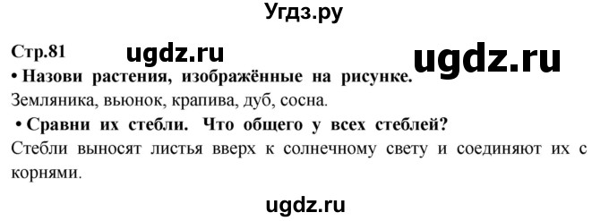 ГДЗ (Решебник ) по окружающему миру 3 класс Ивченкова Г.Г. / часть 1. страница / 81