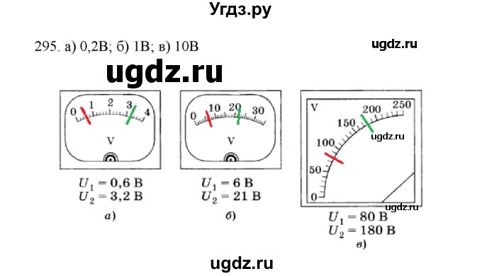 ГДЗ (Решебник) по физике 8 класс (рабочая тетрадь) Пурышева Н.С. / упражнение номер / 295
