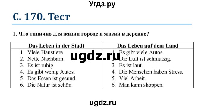 ГДЗ (Решебник к учебнику Wunderkinder) по немецкому языку 7 класс Радченко О.А. / страница / 170