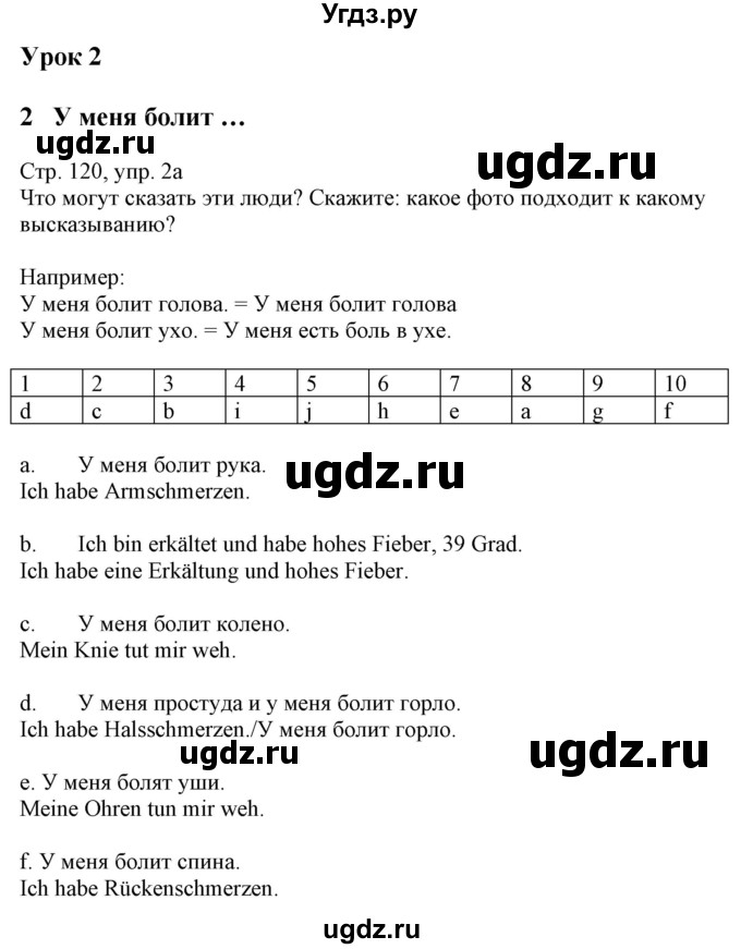 ГДЗ (Решебник к учебнику Wunderkinder Plus) по немецкому языку 7 класс Радченко О.А. / страница / 120