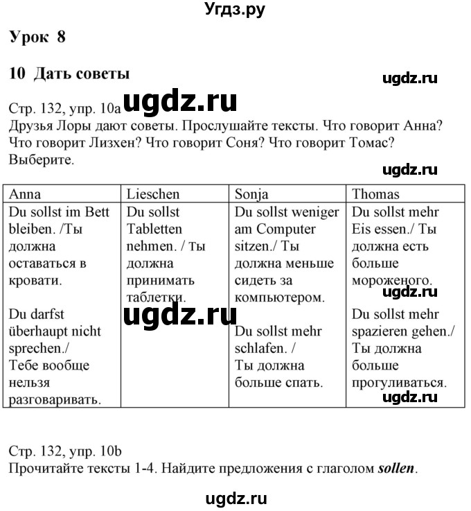 ГДЗ (Решебник к учебнику Wunderkinder Plus) по немецкому языку 7 класс Радченко О.А. / страница / 132