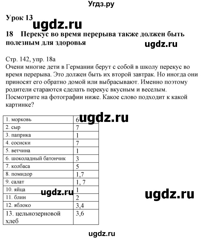 ГДЗ (Решебник к учебнику Wunderkinder Plus) по немецкому языку 7 класс Радченко О.А. / страница / 142