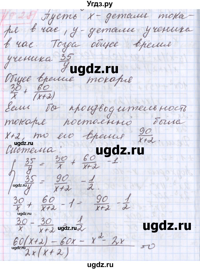 ГДЗ (Решебник к учебнику 2017) по алгебре 9 класс Мерзляк А.Г. / § 19 / 19.28