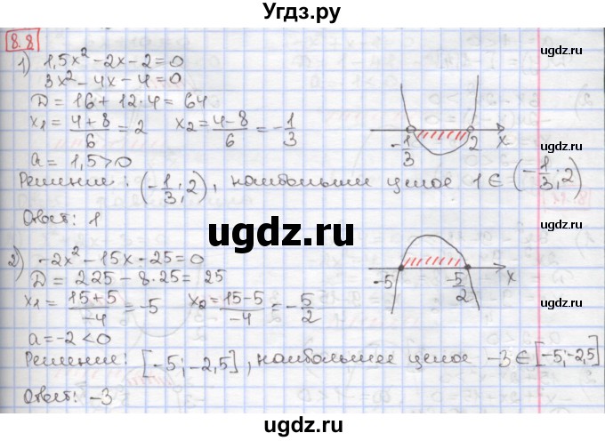 ГДЗ (Решебник к учебнику 2017) по алгебре 9 класс Мерзляк А.Г. / § 8 / 8.8