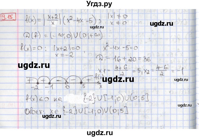 ГДЗ (Решебник к учебнику 2017) по алгебре 9 класс Мерзляк А.Г. / § 9 / 9.15