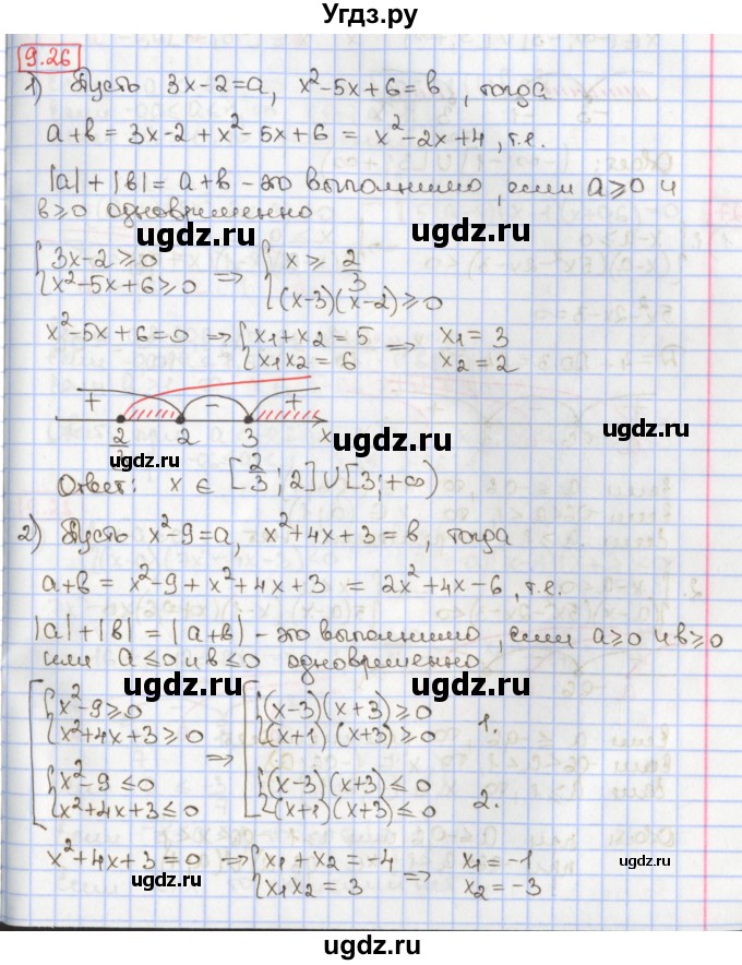 ГДЗ (Решебник к учебнику 2017) по алгебре 9 класс Мерзляк А.Г. / § 9 / 9.26