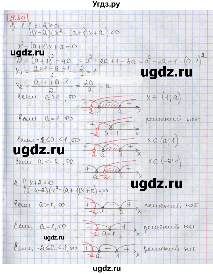 ГДЗ (Решебник к учебнику 2017) по алгебре 9 класс Мерзляк А.Г. / § 9 / 9.30