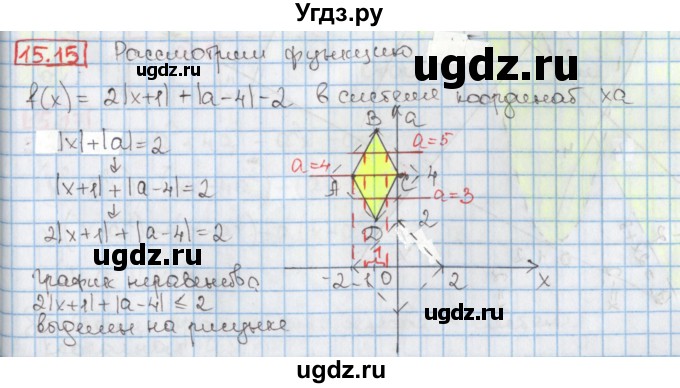 ГДЗ (Решебник к учебнику 2020) по алгебре 9 класс Мерзляк А.Г. / § 15 / 15.15