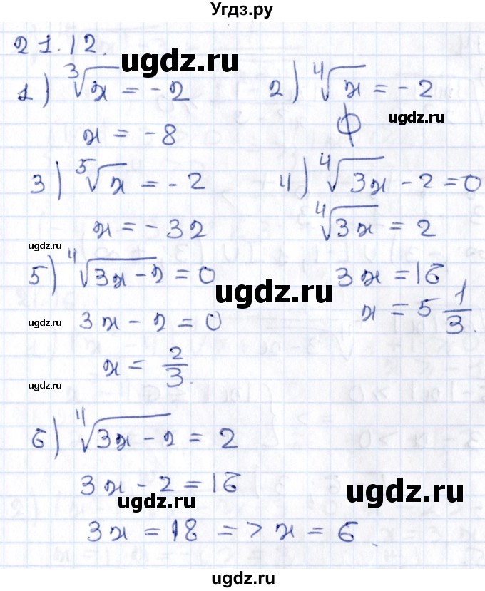 ГДЗ (Решебник к учебнику 2020) по алгебре 9 класс Мерзляк А.Г. / § 21 / 21.12