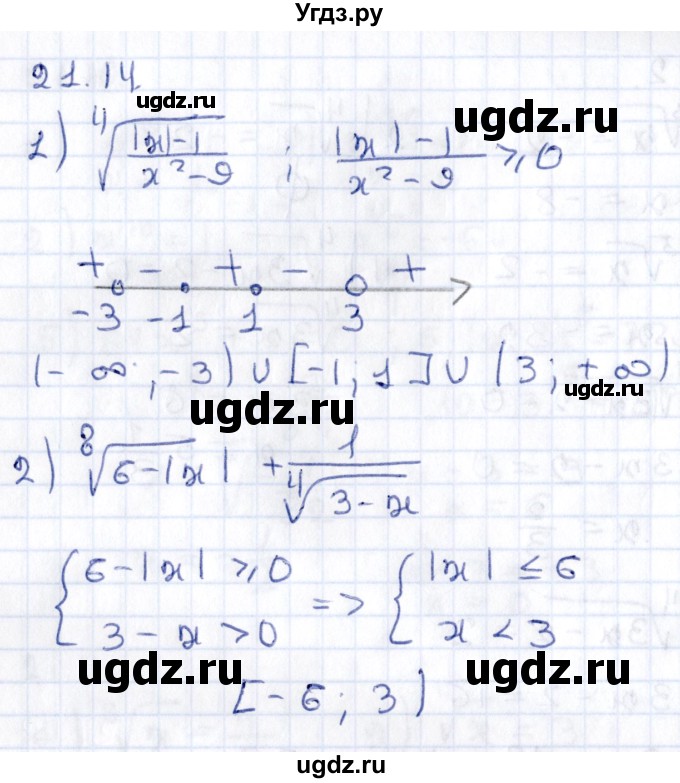 ГДЗ (Решебник к учебнику 2020) по алгебре 9 класс Мерзляк А.Г. / § 21 / 21.14
