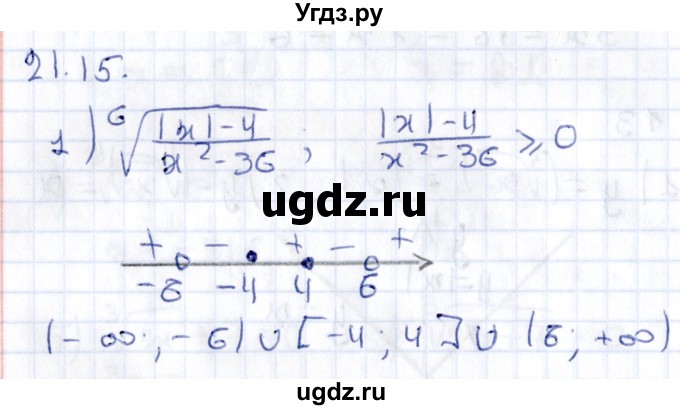 ГДЗ (Решебник к учебнику 2020) по алгебре 9 класс Мерзляк А.Г. / § 21 / 21.15