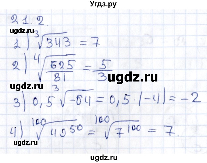 ГДЗ (Решебник к учебнику 2020) по алгебре 9 класс Мерзляк А.Г. / § 21 / 21.2
