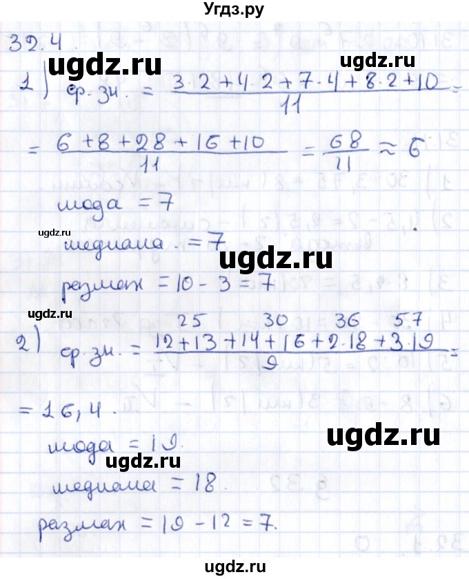 ГДЗ (Решебник к учебнику 2020) по алгебре 9 класс Мерзляк А.Г. / § 32 / 32.4