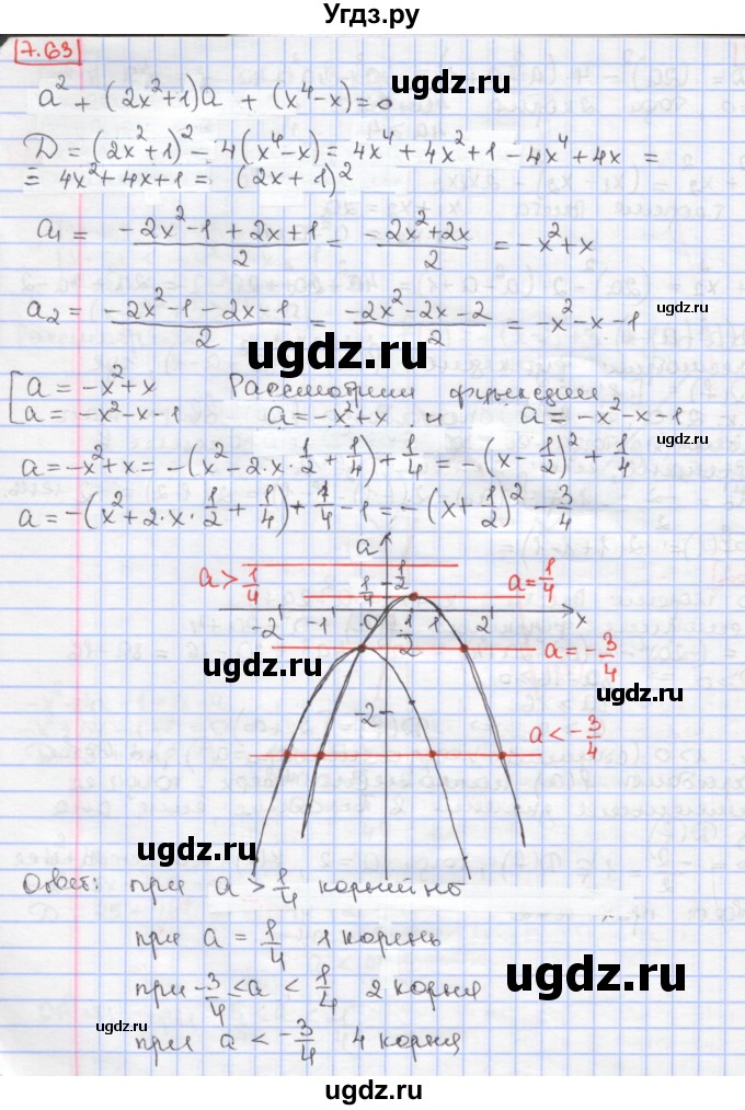 ГДЗ (Решебник к учебнику 2020) по алгебре 9 класс Мерзляк А.Г. / § 7 / 7.63