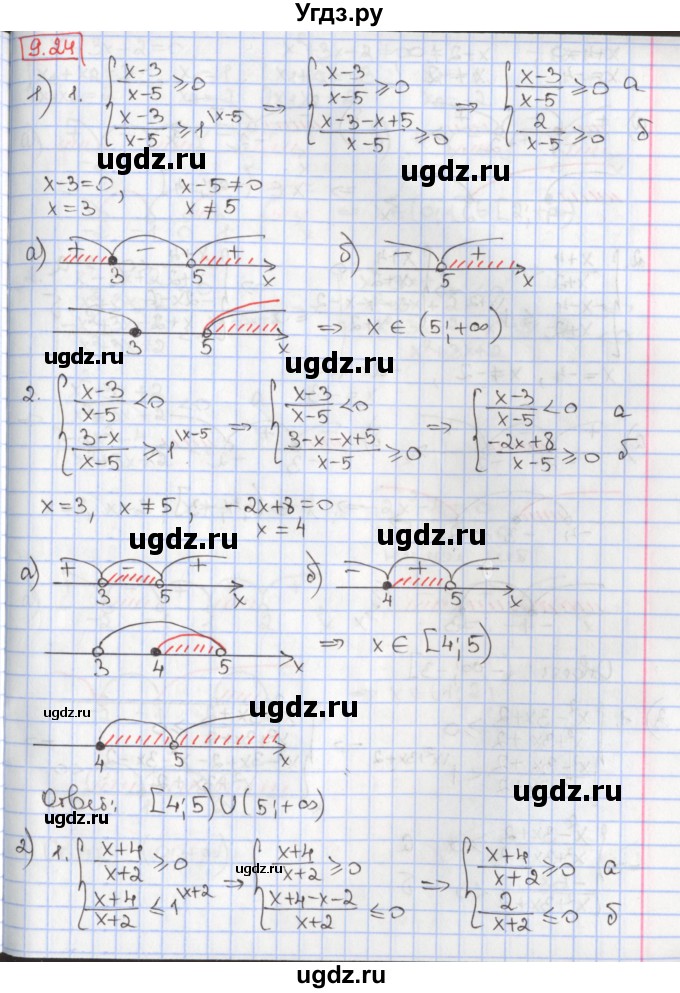 ГДЗ (Решебник к учебнику 2020) по алгебре 9 класс Мерзляк А.Г. / § 9 / 9.24