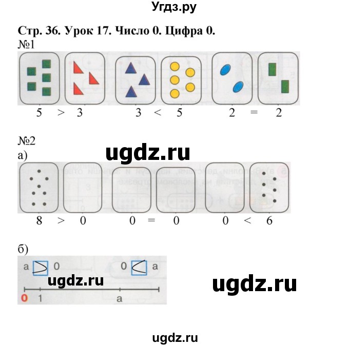ГДЗ (Решебник 2016) по математике 1 класс (рабочая тетрадь) Петерсон Л.Г. / часть 2. страница / 36