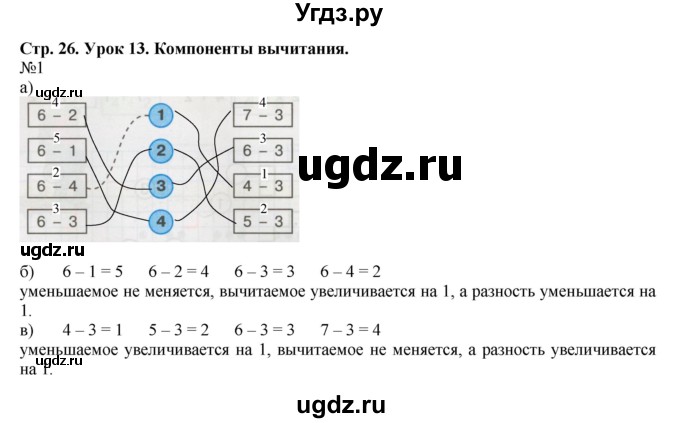 ГДЗ (Решебник 2016) по математике 1 класс (рабочая тетрадь) Петерсон Л.Г. / часть 2. страница / 26