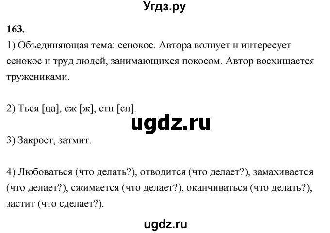 ГДЗ (Решебник к учебнику 2020) по русскому языку 8 класс Быстрова Е.А. / часть 2 / упражнение / 163