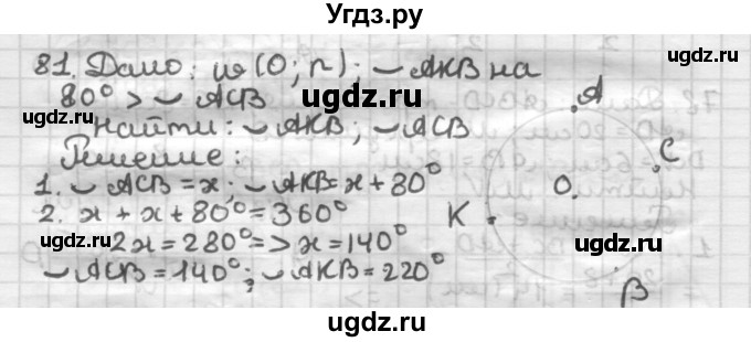 ГДЗ (Решебник) по геометрии 8 класс (дидактические материалы) Мерзляк А.Г. / вариант 2 / 81