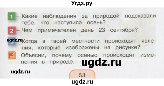 ГДЗ (Учебник 2014) по окружающему миру 3 класс О.Т. Поглазова / часть 1. страница / 53