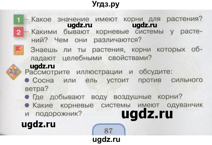 ГДЗ (Учебник 2014) по окружающему миру 3 класс О.Т. Поглазова / часть 2. страница / 87