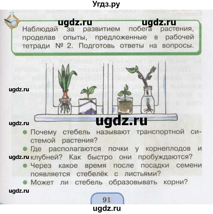 ГДЗ (Учебник 2014) по окружающему миру 3 класс О.Т. Поглазова / часть 2. страница / 91