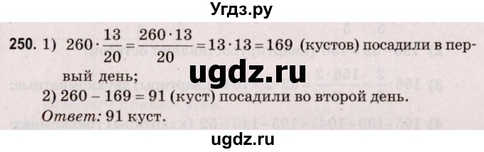 ГДЗ (Решебник №2 к учебнику 2020) по математике 5 класс Герасимов В.Д. / глава 3. упражнение / 250