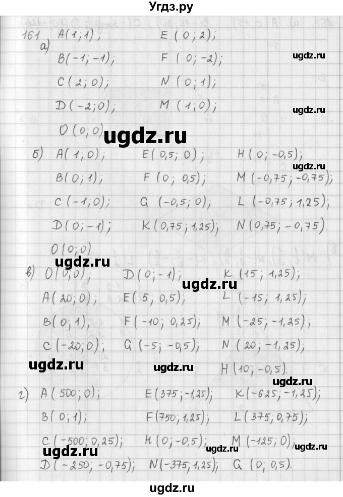 ГДЗ (Решебник) по математике 6 класс (сборник задач и упражнений ) Гамбарин В.Г. / упражнение номер / 161