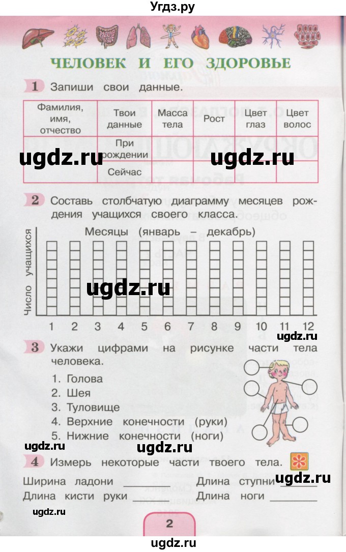 ГДЗ (Учебник) по окружающему миру 3 класс (рабочая тетрадь) О.Т. Поглазова / часть 2. страница номер / 2