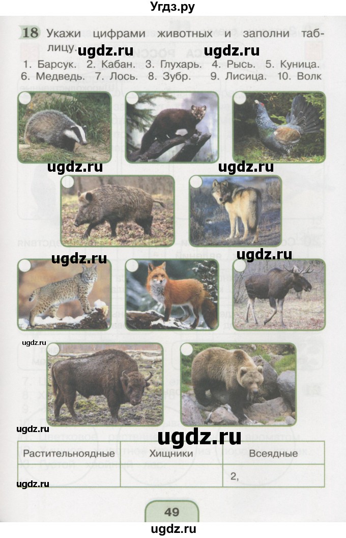 ГДЗ (Тетрадь 2016) по окружающему миру 4 класс (рабочая тетрадь) О.Т. Поглазова / часть 1. страница / 49