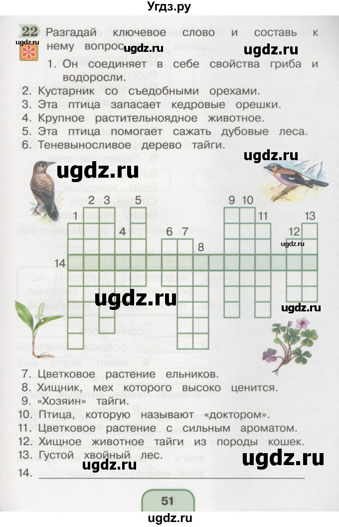 ГДЗ (Тетрадь 2016) по окружающему миру 4 класс (рабочая тетрадь) О.Т. Поглазова / часть 1. страница / 51