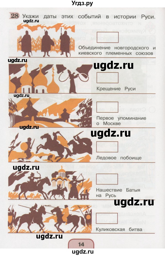 ГДЗ (Тетрадь 2016) по окружающему миру 4 класс (рабочая тетрадь) О.Т. Поглазова / часть 2. страница / 14