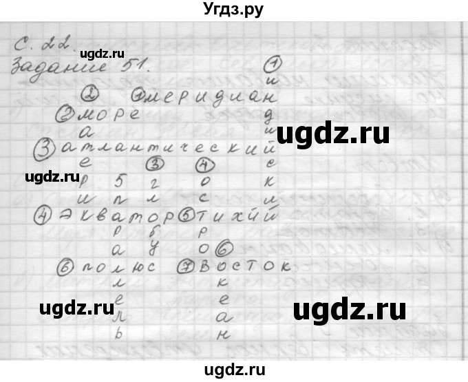ГДЗ (Решебник 2016) по окружающему миру 4 класс (рабочая тетрадь) О.Т. Поглазова / часть 1. страница / 22
