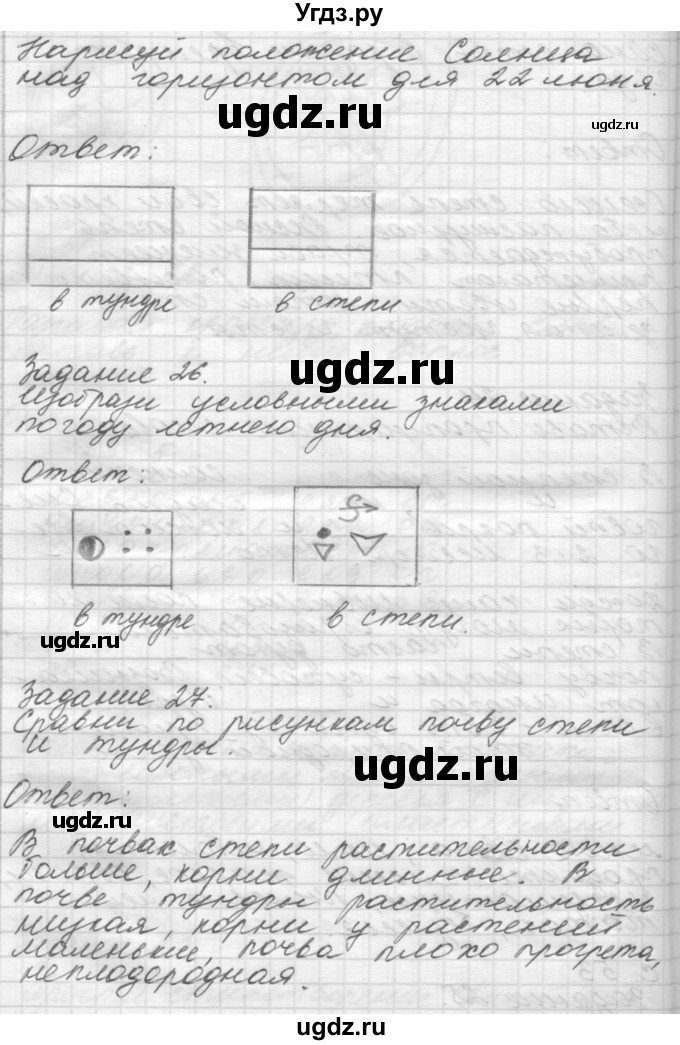 ГДЗ (Решебник 2016) по окружающему миру 4 класс (рабочая тетрадь) О.Т. Поглазова / часть 1. страница / 53(продолжение 2)