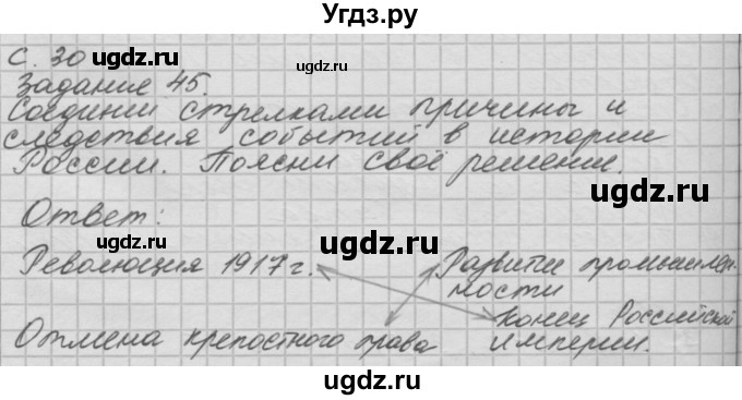 ГДЗ (Решебник 2016) по окружающему миру 4 класс (рабочая тетрадь) О.Т. Поглазова / часть 2. страница / 30