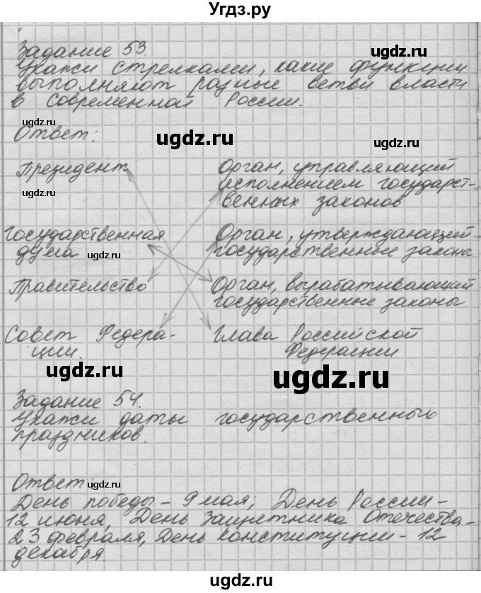 ГДЗ (Решебник 2016) по окружающему миру 4 класс (рабочая тетрадь) О.Т. Поглазова / часть 2. страница / 34