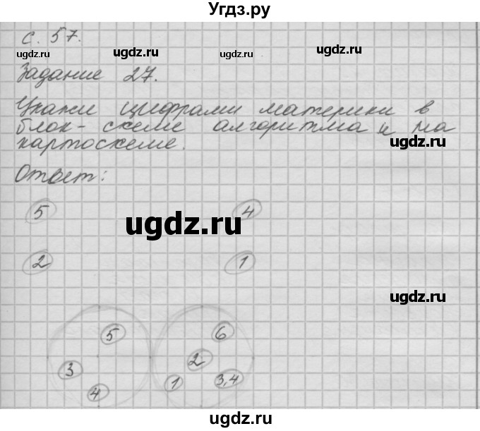 ГДЗ (Решебник 2016) по окружающему миру 4 класс (рабочая тетрадь) О.Т. Поглазова / часть 2. страница / 57