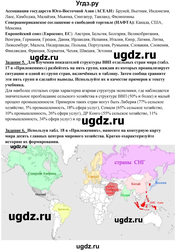 ГДЗ (Решебник) по географии 10 класс В.П. Максаковский / тема номер / 4(продолжение 3)