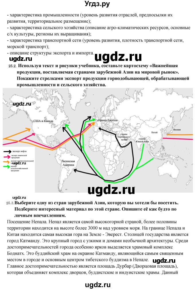 ГДЗ (Решебник) по географии 10 класс В.П. Максаковский / тема номер / 7(продолжение 16)