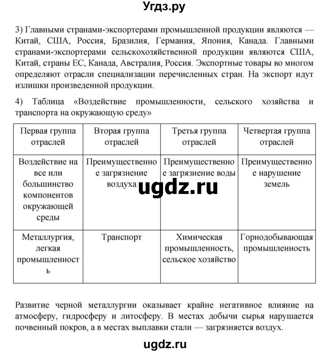 ГДЗ (Решебник 2022) по географии 10 класс В.П. Максаковский / страница / 185(продолжение 3)