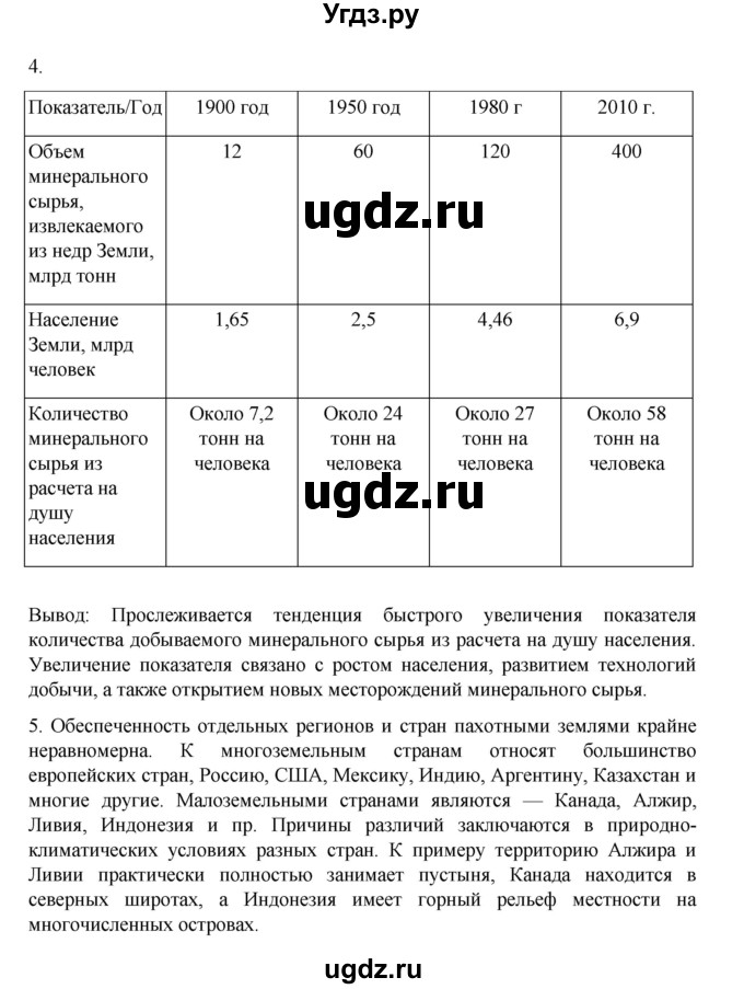ГДЗ (Решебник 2022) по географии 10 класс В.П. Максаковский / страница / 54(продолжение 2)
