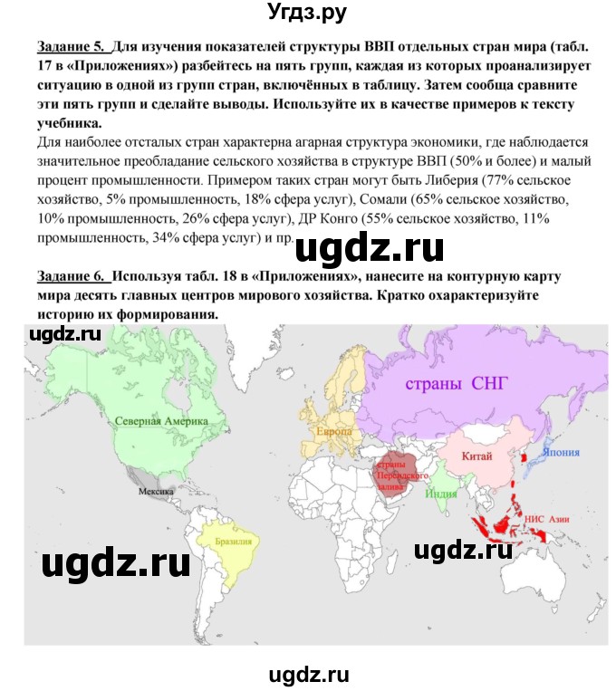 ГДЗ (Решебник 2017) по географии 10 класс В.П. Максаковский / страница / 126(продолжение 4)