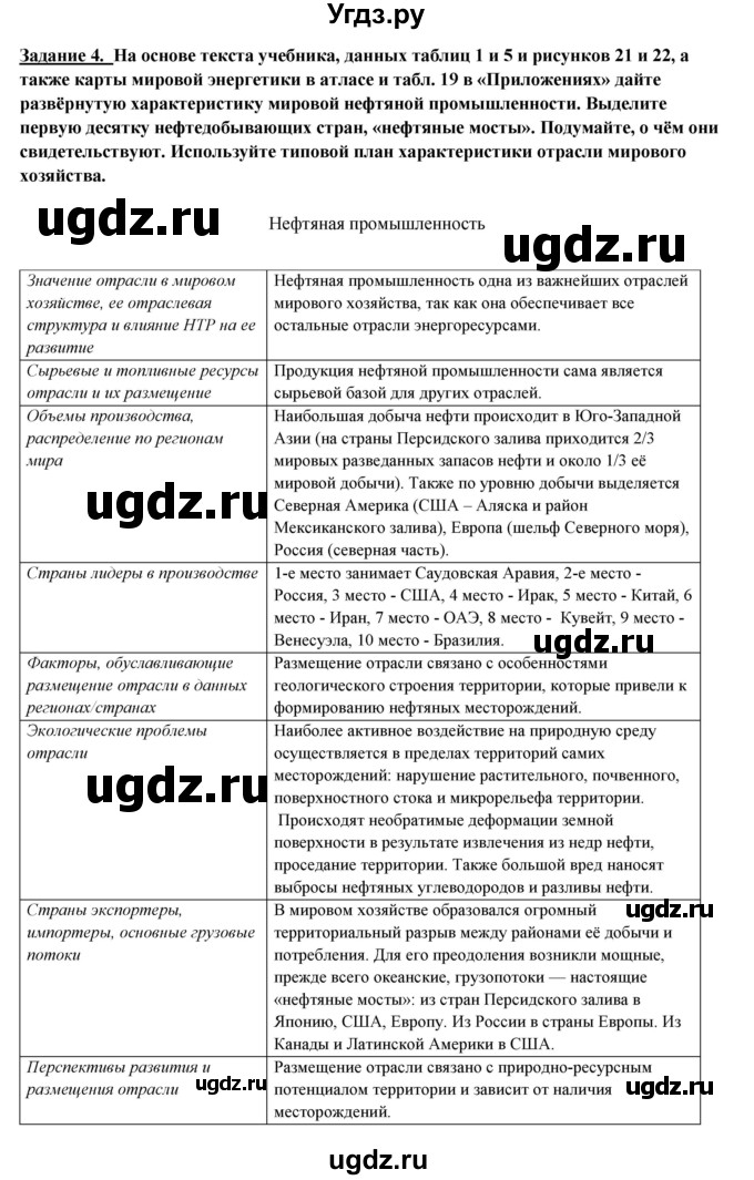 ГДЗ (Решебник 2017) по географии 10 класс В.П. Максаковский / страница / 182(продолжение 2)