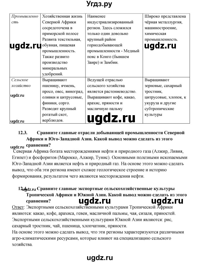 ГДЗ (Решебник 2017) по географии 10 класс В.П. Максаковский / страница / 301(продолжение 6)