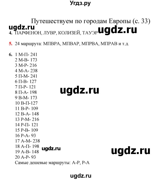 ГДЗ (Решебник) по математике 3 класс Башмаков М.И. / часть 2. страница / 33