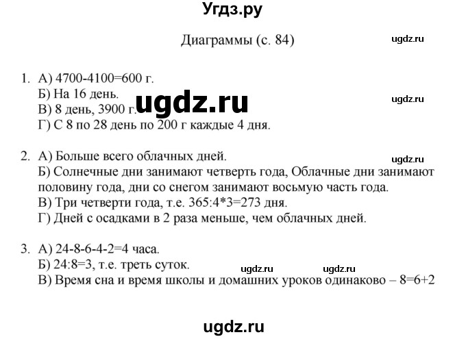 ГДЗ (Решебник) по математике 4 класс Башмаков М.И. / часть 2. страница / 84