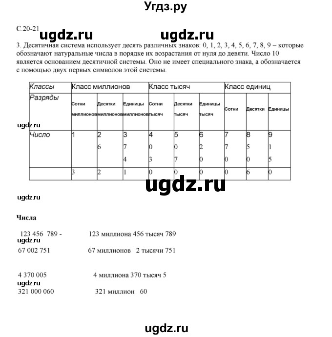 ГДЗ (Решебник) по математике 4 класс Башмаков М.И. / часть 1. страница / 21(продолжение 2)