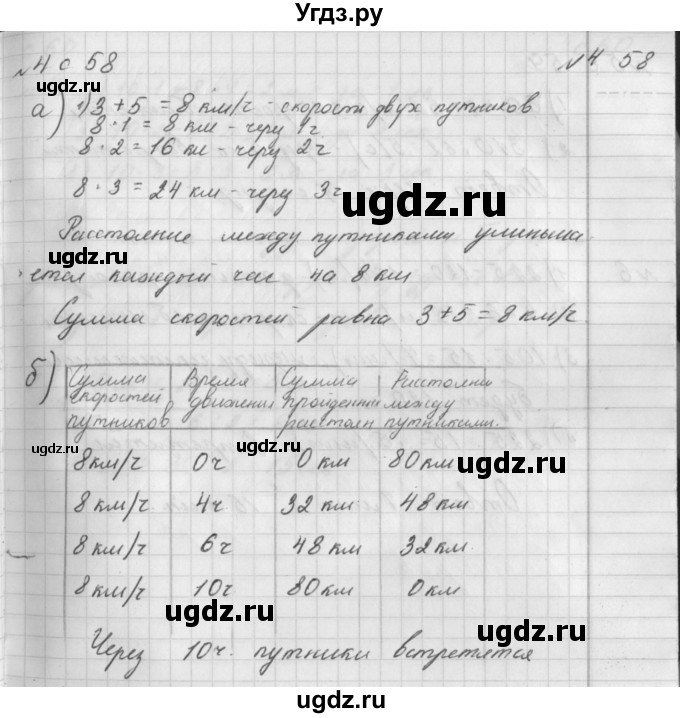 ГДЗ (Решебник) по математике 4 класс (рабочая тетрадь) Башмаков М.И. / часть 2. страница / 58