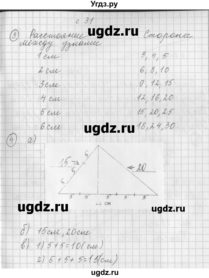 ГДЗ (Решебник) по математике 3 класс (рабочая тетрадь) Башмаков М.И. / часть 1. страница / 31